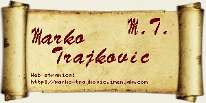 Marko Trajković vizit kartica